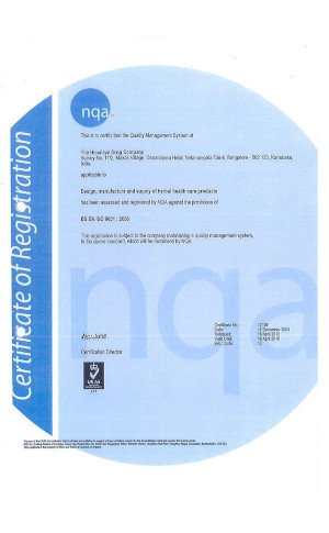 Certificate for Design, Manufacture And Supply Of Herbal Health Care Products