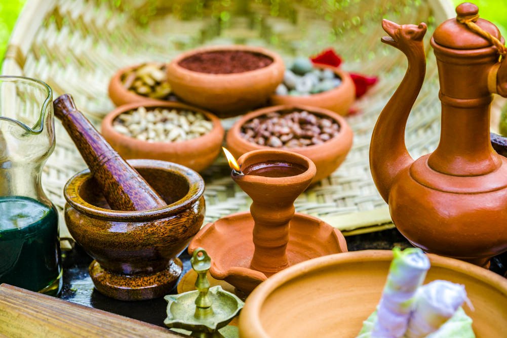 some natural material utensils used in our treatments​​​ bigger picture